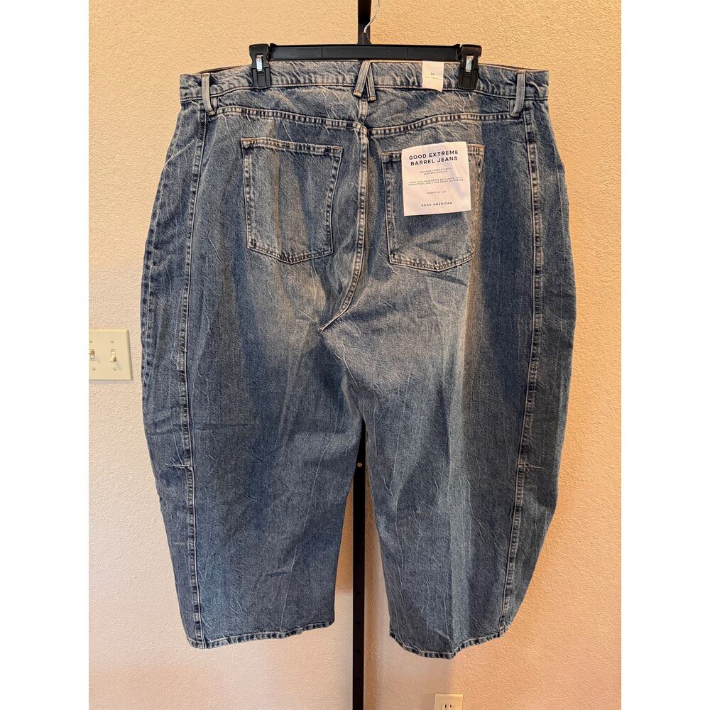 Good American Good Extreme Barrel Jeans – Size 20 / 27.5 Inseam - Med wash - NWT - Picture 4 of 10